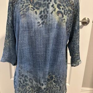 Chico's Albany Cheetah Print Top